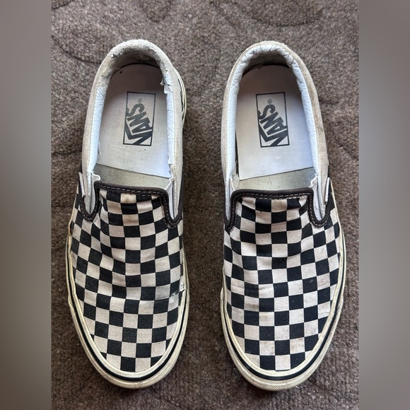 Vans Other - Vans Black and White Checkered Slip-Ons Men’s 9,5